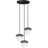 Borra 30cm white&amp;black 3 glass globes pendant lamp Ummo