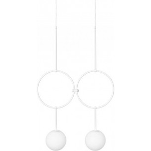 Isuulla 60cm white 2 glass globes designer pendant lamp Ummo