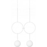 Isuulla 60cm white 2 glass globes designer pendant lamp Ummo