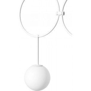Lampa wisząca 2 szklane kule designerskie Isuulla 60cm biała Ummo 2