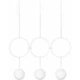Lampa wisząca 3 szklane kule designerskie Isuulla 90cm biała Ummo