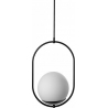 Koban B 20cm white&amp;black glass ball pendant lamp Ummo