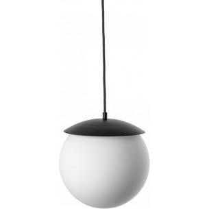 Kuul E 30cm white&amp;black glass globe pendant lamp Ummo