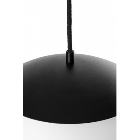 Lampa wisząca szklana kula Kuul E 30cm biało-czarna Ummo
