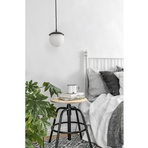 Kuul F 15cm white&amp;black glass ball pendant lamp Ummo