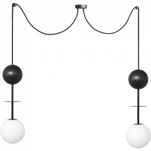 Oio II white&amp;black glass balls spider pendant lamp Ummo