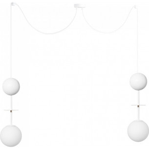 Oio II white&amp;gold glass balls spider pendant lamp Ummo