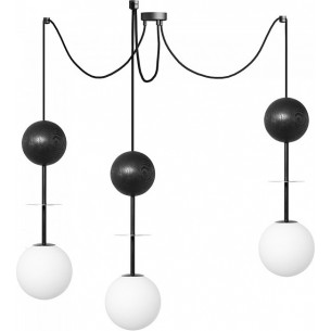 Oio III white&amp;black spider pendant lamp with glass spheres Ummo