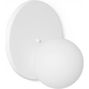 Refa 30cm white glass globe wall lamp Ummo