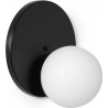 Refa 30cm white&amp;black glass globe wall lamp Ummo