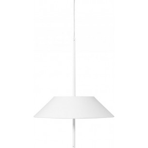 Lampa wisząca designerska z abażurem Sakosi 40cm biała Ummo