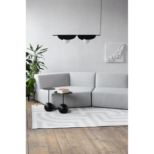 Lampa wisząca designerska podwójna Sallo B 105cm czarna Ummo