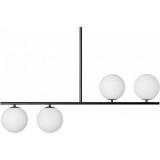 Suguri AM 90cm white&amp;black 4-glass spheres ceiling lamp Ummo