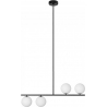 Suguri AXL 90cm white&amp;black ceiling lamp with 4 glass globes Ummo