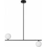 Suguri CL 90cm white&amp;black ceiling lamp with 2 glass spheres Ummo