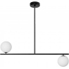 Suguri CM 90cm white&amp;black ceiling lamp with 2 glass globes Ummo