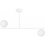 Suguri CS 90cm white ceiling lamp with 2 glass spheres Ummo