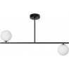 Suguri CS 90cm white&amp;black ceiling lamp with 2 glass globes Ummo