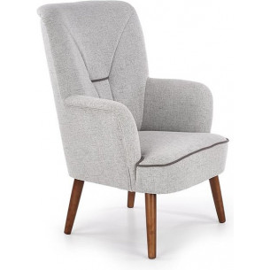 Bishop light grey scandinavian upholstered armchair Halmar