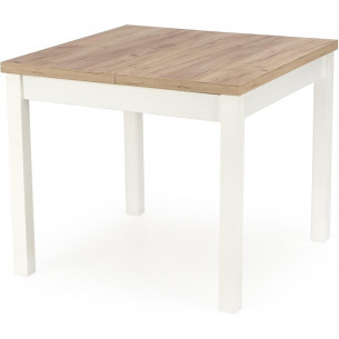 Tiago 90x90cm oak craft&amp;white square extendable table Halmar