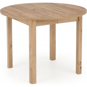 Ringo 102cm oak craft extendable round table Halmar