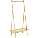 WU-33 bamboo boho coat rack with shelf Halmar
