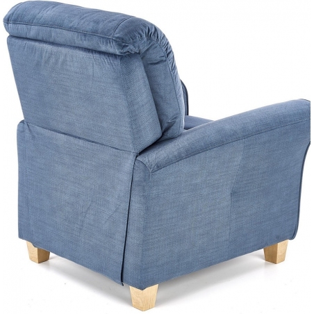 Bard blue recliner upholstered armchair Halmar