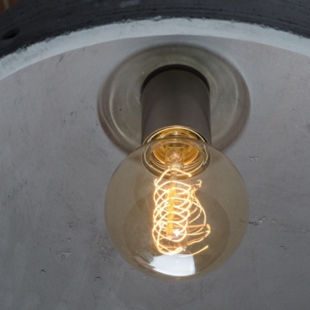 Industrialna Lampa betonowa wisząca Sfera 32 Antracytowa LoftLight do salonu i sypialni.
