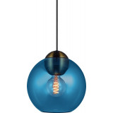 Bubbles 24 blue glass ball pendant lamp HaloDesign