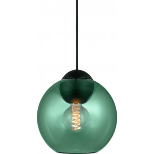 Bubbles 24 green glass ball pendant lamp HaloDesign