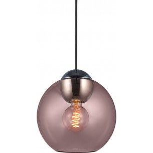 Bubbles 24 pink glass ball pendant lamp HaloDesign