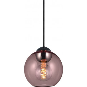 Bubbles 18 pink glass ball pendant lamp HaloDesign