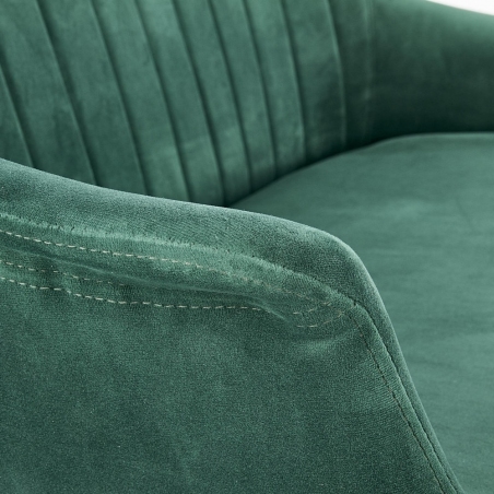Stylowa Sofa tapicerowana 2 osobowa Elegance II Zielona Halmar do poczekalni i biura.