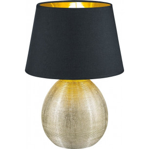 [OUTLET] Luxor black&amp;gold glamour table lamp with shade Reality