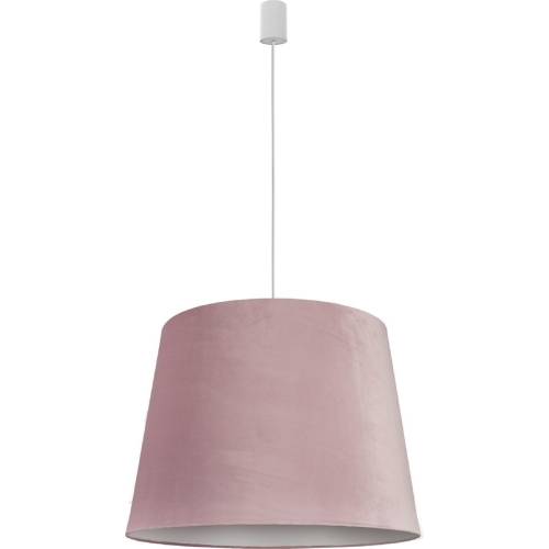 [OUTLET] Lampa wisząca welurowa Cone 58,5cm Różowa