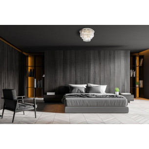 Monaco 60 chrome glamour crystal ceiling lamp Maxlight 2