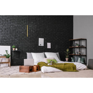 Organic LED 2.5 brushed gold tube pendant lamp Maxlight 2