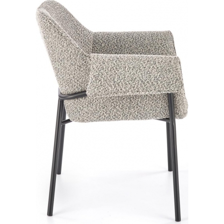 Wygodne i eleganckie Krzesło fotelowe tapicerowane K522 szare Halmar do salonu i jadalni