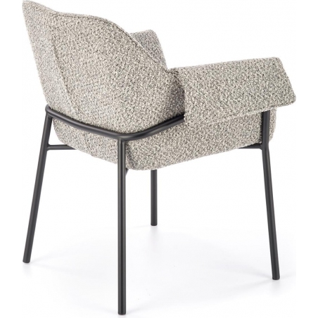 Wygodne i eleganckie Krzesło fotelowe tapicerowane K522 szare Halmar do salonu i jadalni
