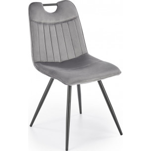 K521 grey velvet chair Halmar