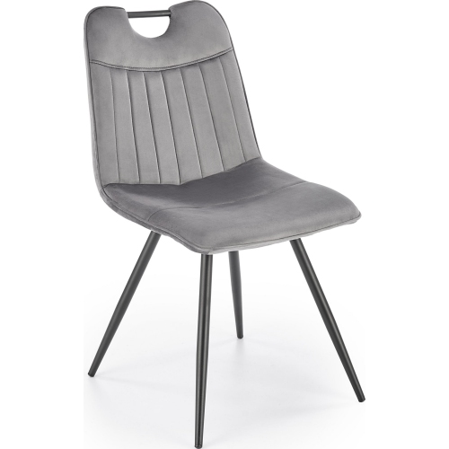 Krzesło welurowe K521 Velvet szare...