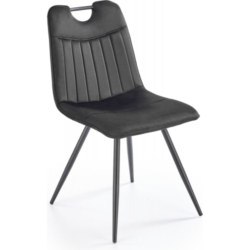 Krzesło welurowe K521 Velvet czarne...