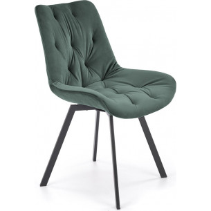 K519 green velvet quilted chair Halmar