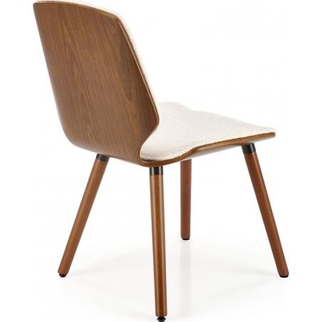 Stylowe Krzesło drewniane tapicerowane K511 kremowy/orzechowy Halmar do kuchni i jadalni