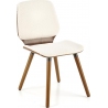 K511 cream&amp;walnut wooden upholstered chair Halmar