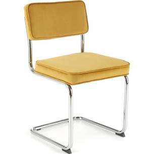 K510 mustard velvet skid chair Halmar