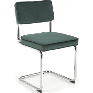 K510 dark green velvet skid chair Halmar