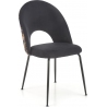 K505 black&amp;floral pattern velvet shell chair Halmar