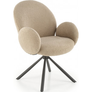 K498 beige boucle swivel upholstered chair Halmar