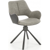 K494 grey&amp;black upholstered swivel chair Halmar